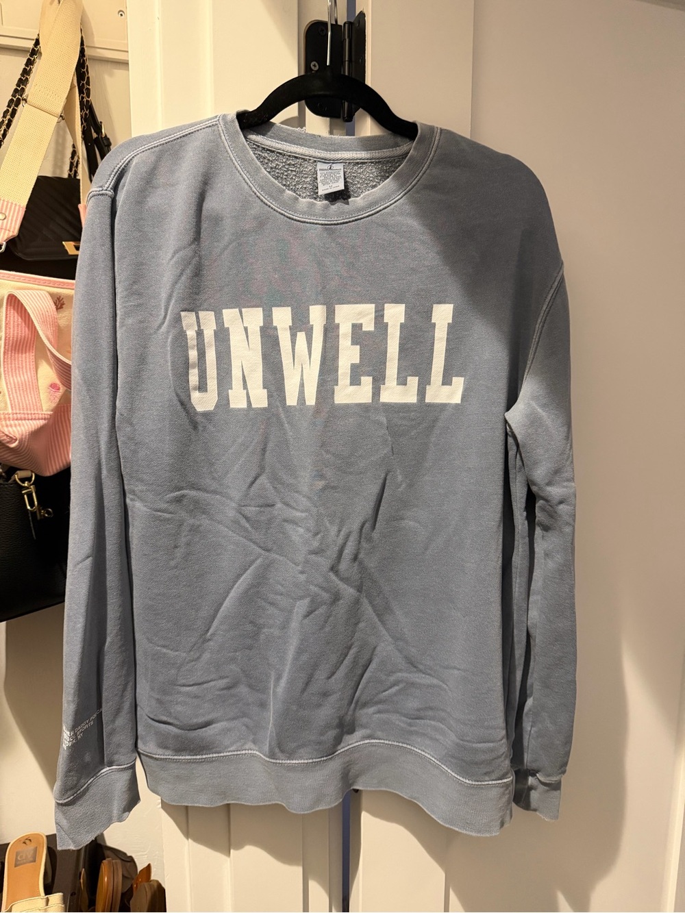 UNWELL Relaxed Crewneck Sweatshirt in Light Blue